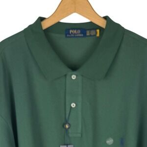 Polo Ralph Lauren Mesh Pique Short Sleeve Polo Shirt Mens 4XLT Green New